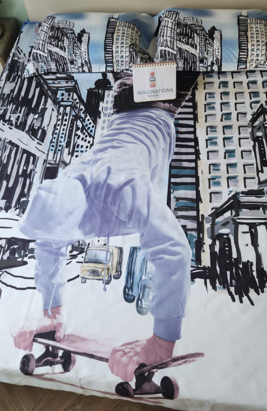 KIDS KING SIZE GLAZE COTTON FLAT BEDSHEET SET- BLUE